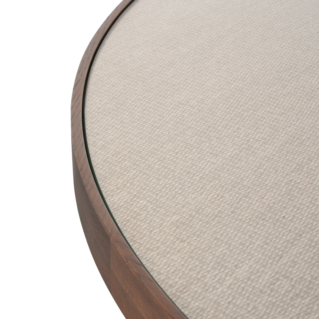 Richmond Interiors eettafel Willox 130 cm rond linnen/glas