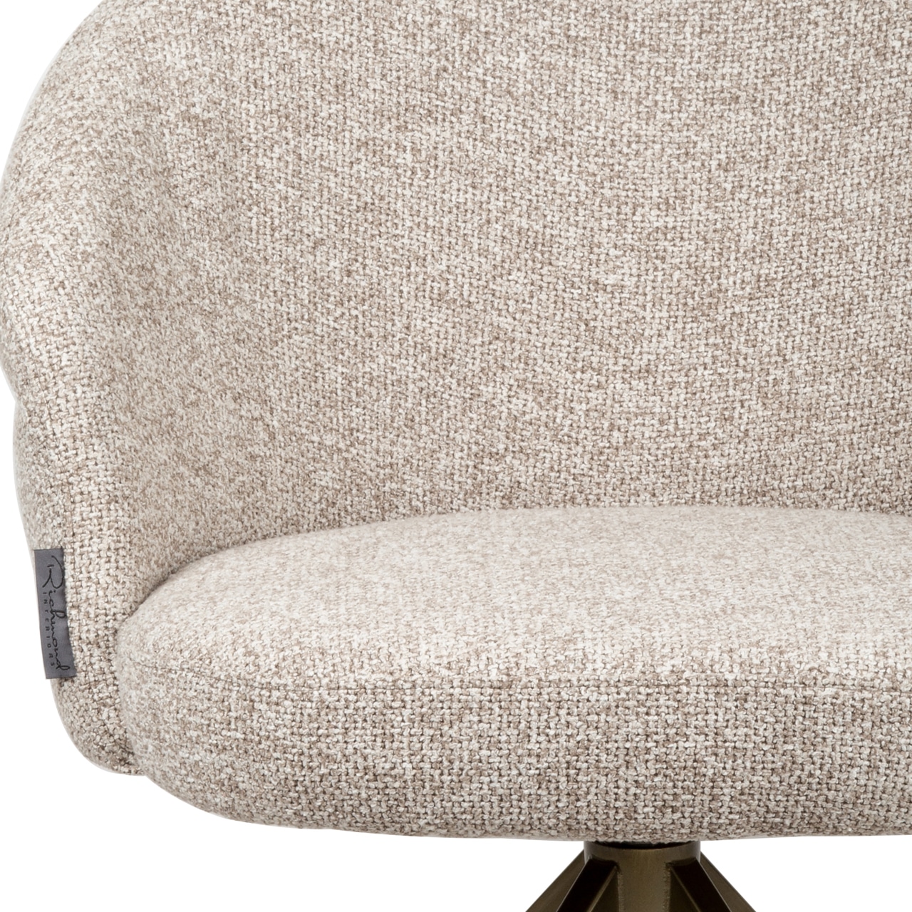 Richmond interiors eetkamerstoel Zendaya draaibaar met arm bruin
