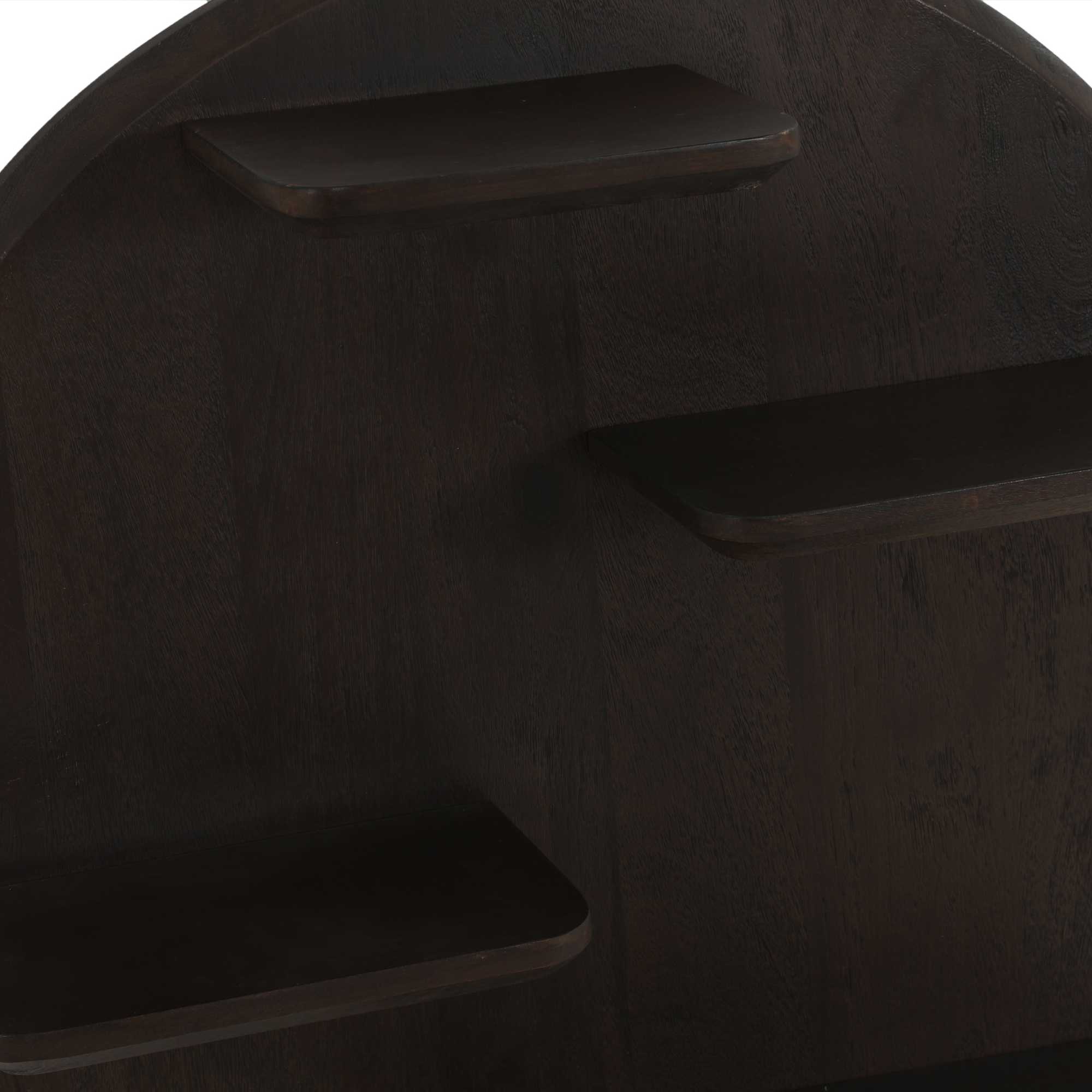 Starfurn wandrek Lena 75 cm rond bruin mangohout