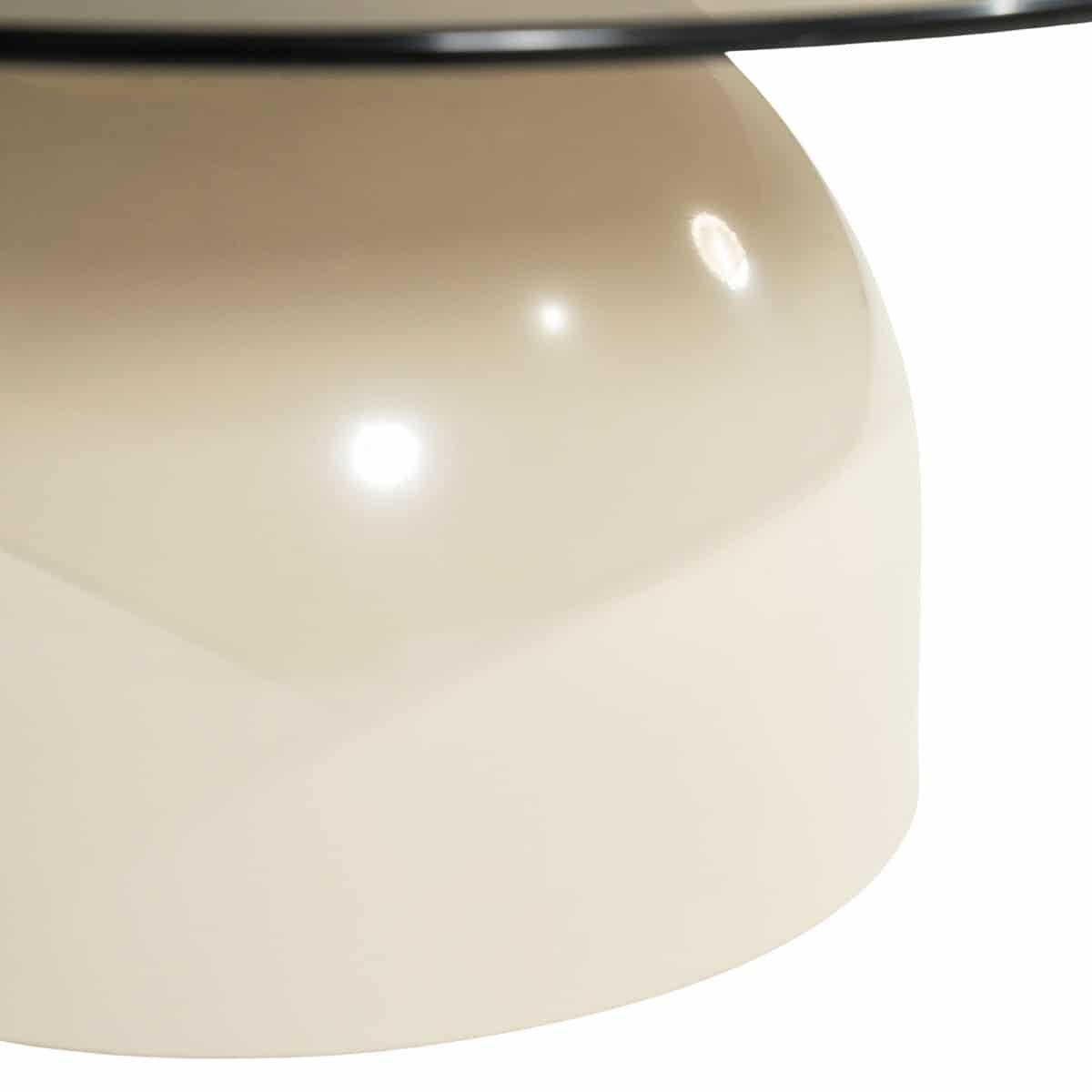 By-Boo salontafel Irona beige 50x50x40 cm glas