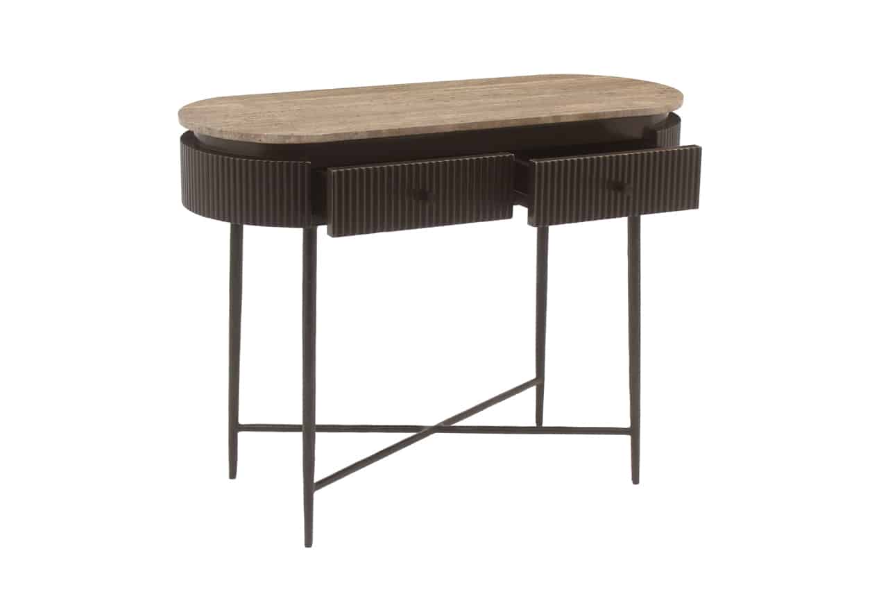 Richmond Interiors wandtafel Russo 100x40x76 cm travertin