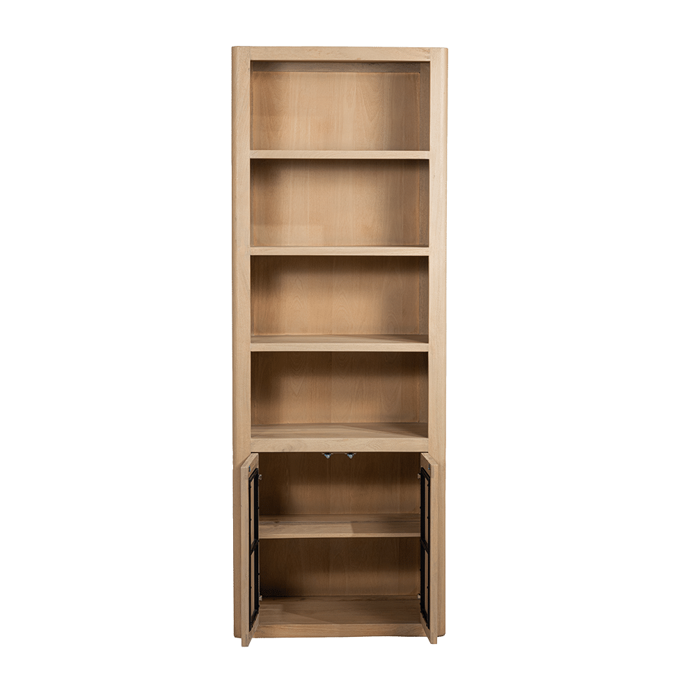 Tower Living boekenkast Tenna 80x45x220 cm mangohout naturel
