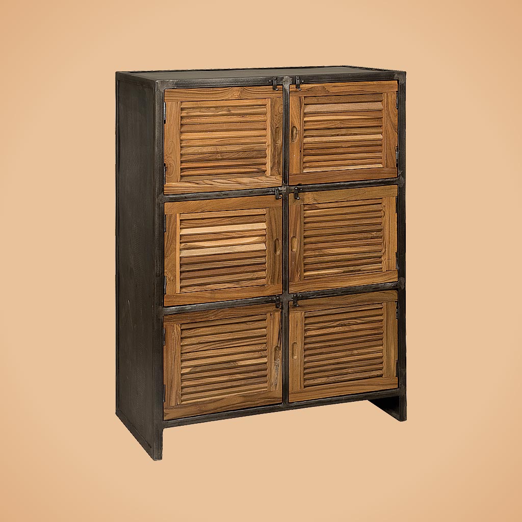 SHOWMODEL opbergkast RENEW HF 0029 teak en metaal