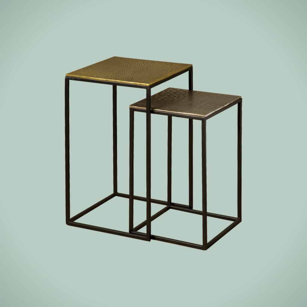 SHOWMODEL Tower Living set van 2 bijzettafel MG 2574 metaal