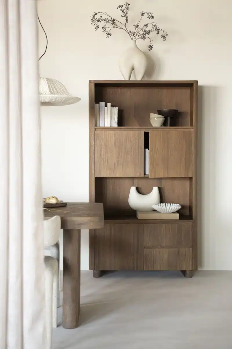 Eleonora opbergkast Edward 100x40x180 cm mangohout