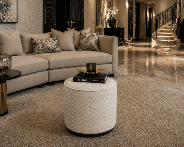 Richmond Interiors poef Lexie 45Ø beige