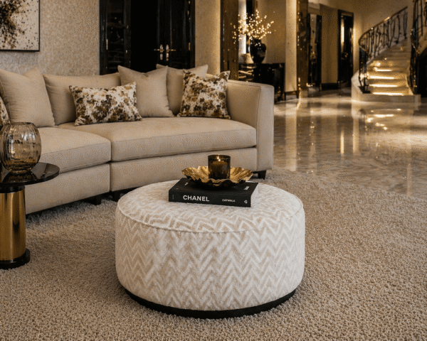 Richmond Interiors poef Lexie 70Ø beige
