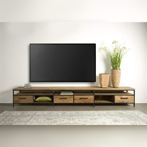 SHOWMODEL Tower Living tv meubel Livorno teak 300x40x45 cm