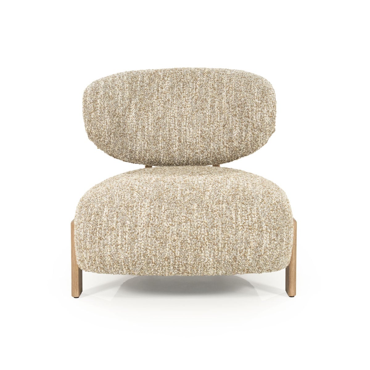 Eleonora fauteuil Reza beige onderstel naturel