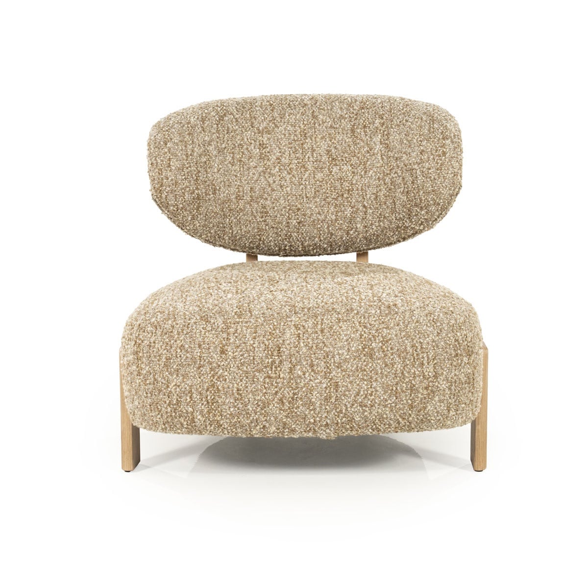 Eleonora fauteuil Reza taupe onderstel naturel