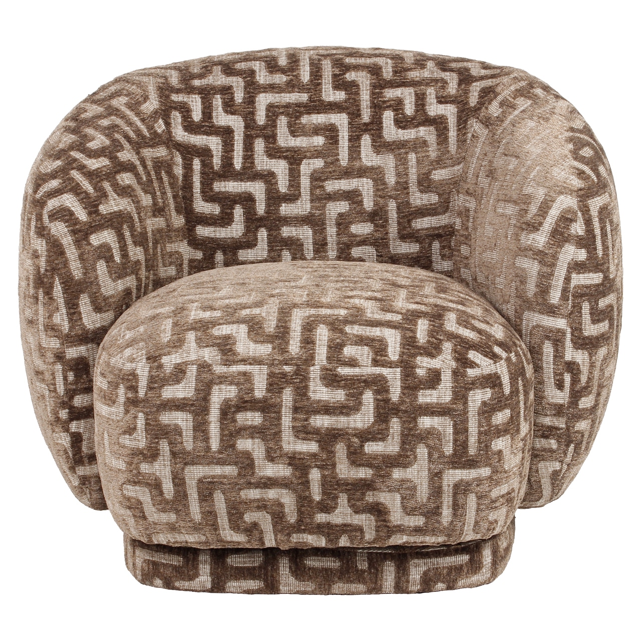 Richmond Interiors draaifauteuil Negreslo met arm brown labyrinth