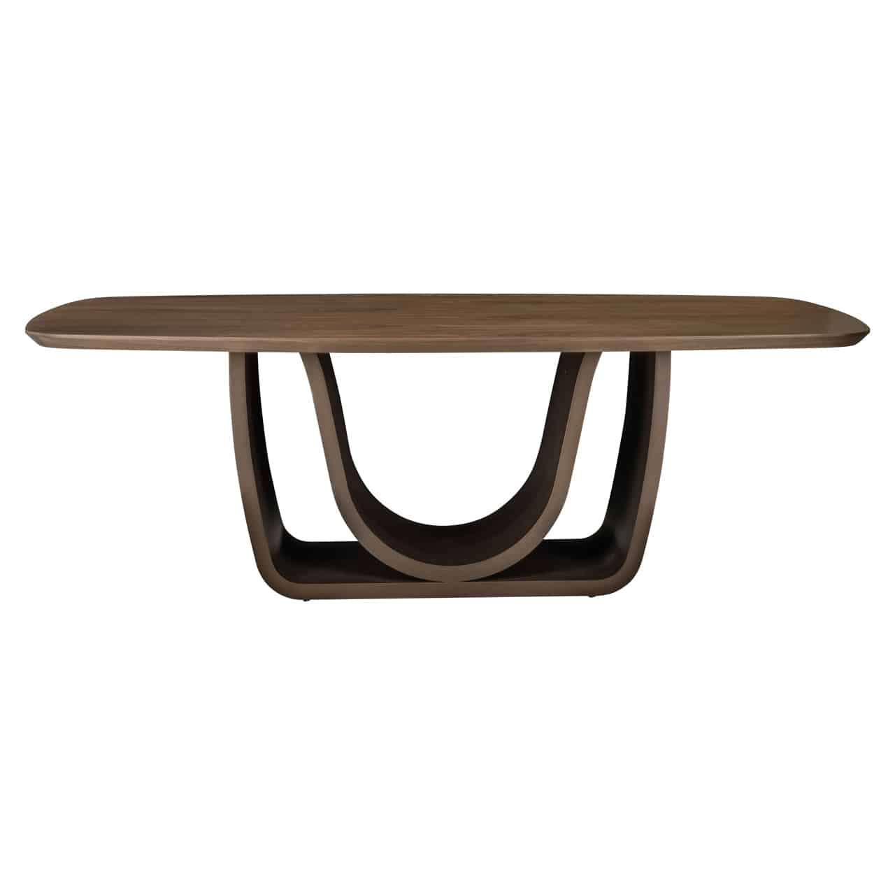 Richmond Interiors eettafel Windsor 230x100x75 cm brass base walnoot