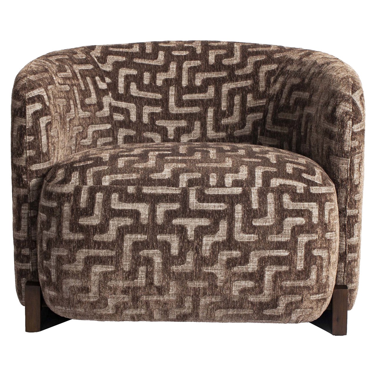 Richmond Interiors fauteuil Hannah met arm brown labyrinth