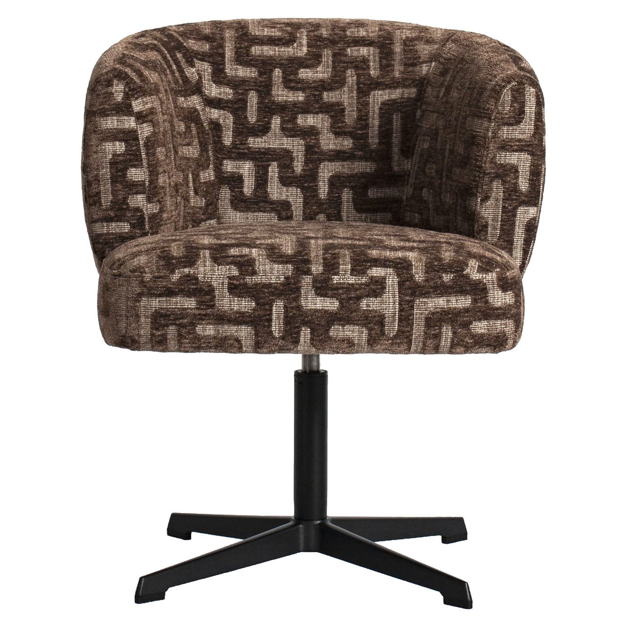 Richmond interiors eetkamerstoel Dinan draaibaar brown labyrinth
