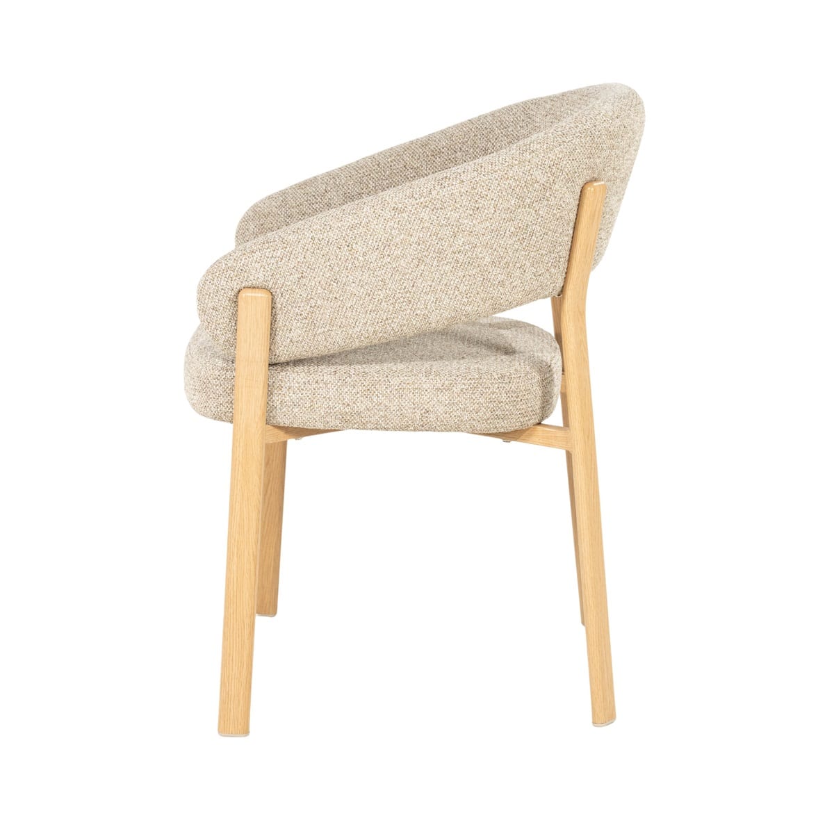 By-Boo eetkamerstoel Sedia met arm naturel (set van 2)