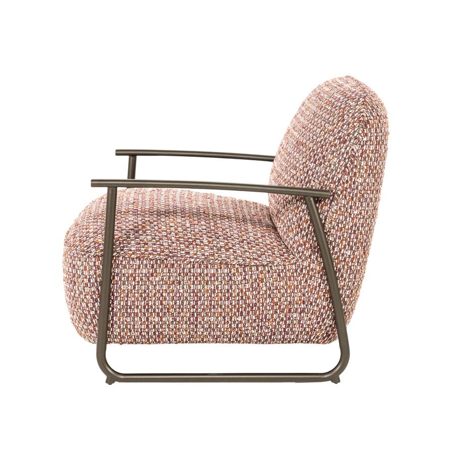 Eleonora fauteuil Norel met arm rood