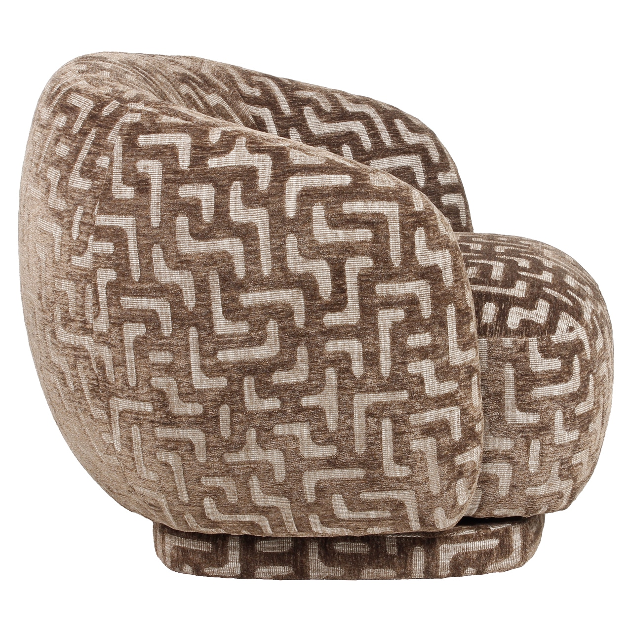 Richmond Interiors draaifauteuil Negreslo met arm brown labyrinth
