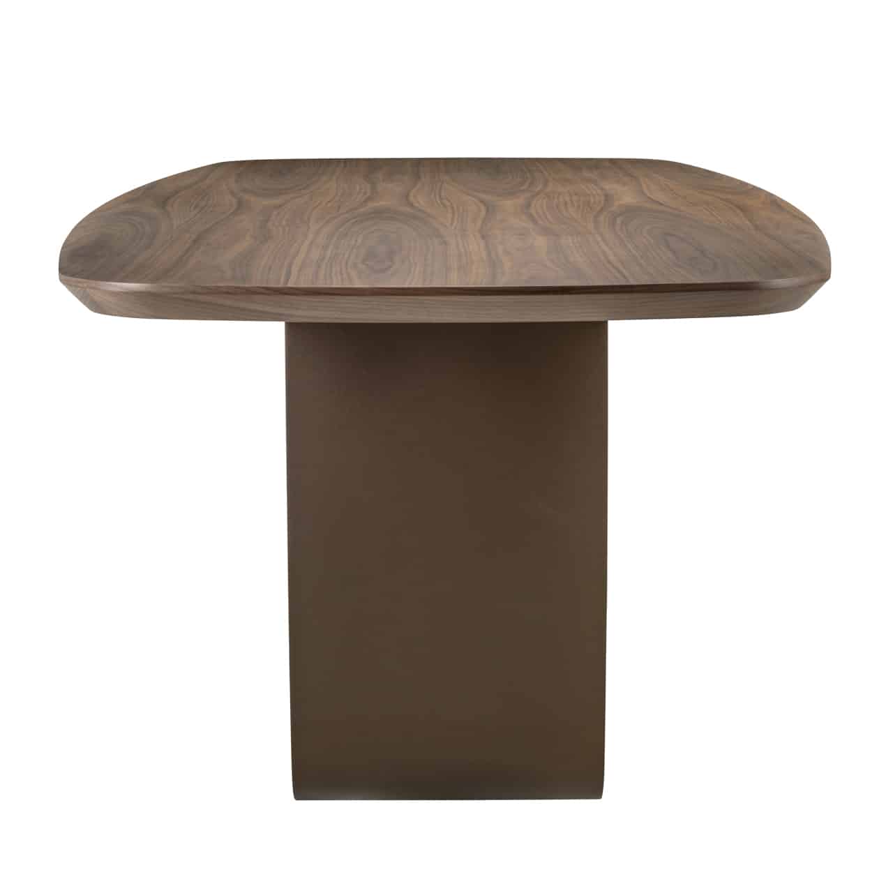 Richmond Interiors eettafel Windsor 230x100x75 cm brass base walnoot
