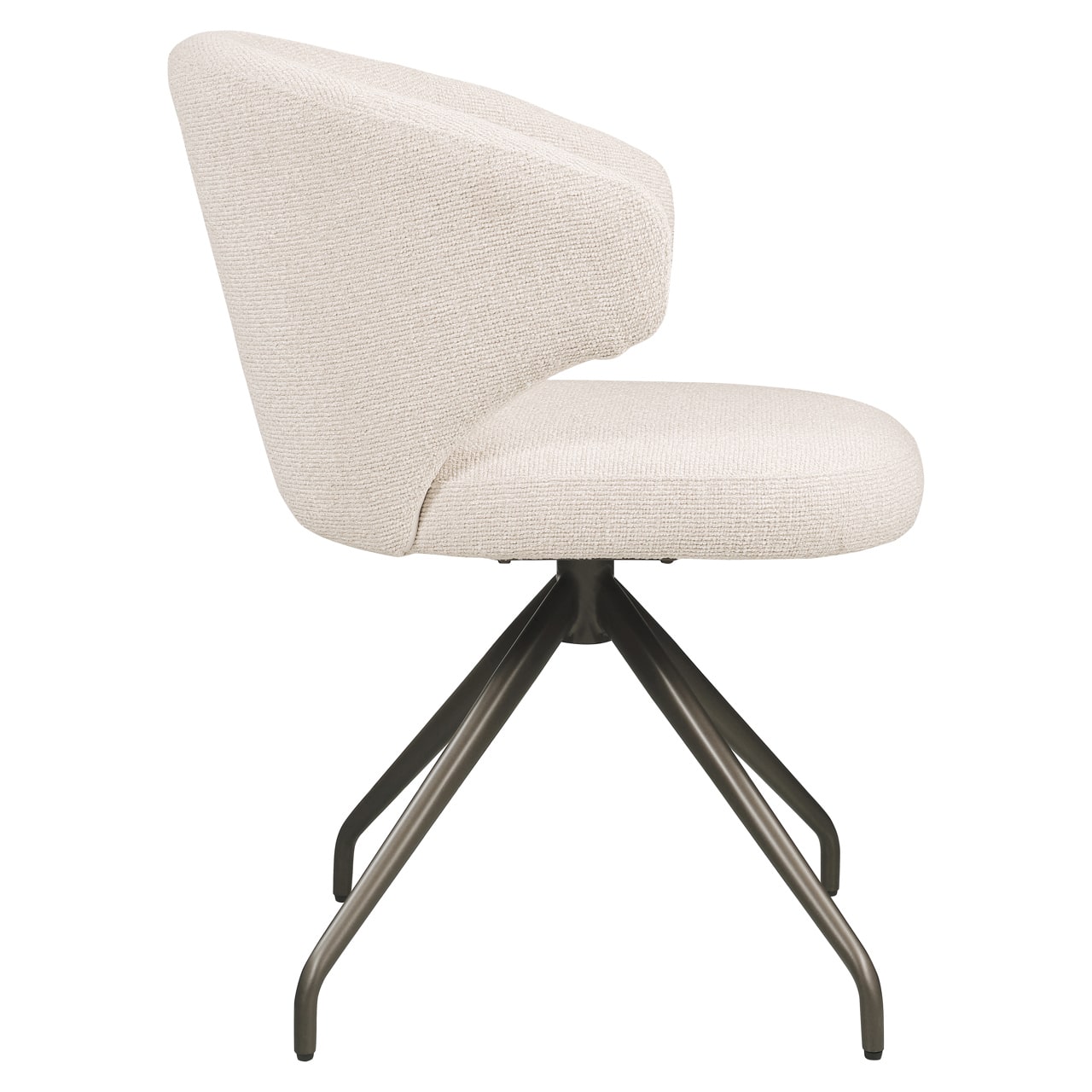 Richmond interiors eetkamerstoel Milly draaibaar met arm biscotti
