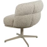 zijkant achterkant Nijwie MySons eetkamerstoel JLo - beige draaipoot 360 - Cuzco - Fog 3 - Star Collection