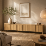 Eleonora tv meubel Jake 264x47x50 cm eiken naturel